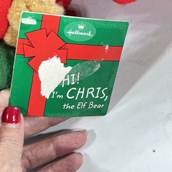 Hallmark Chris The Elf #25 Bear Plush Stuffed Animal Teddy 12" Christmas Tags - Picture 10 of 15